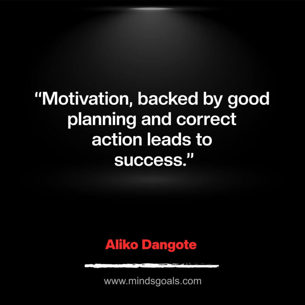 Aliko Dangote best quotes on success